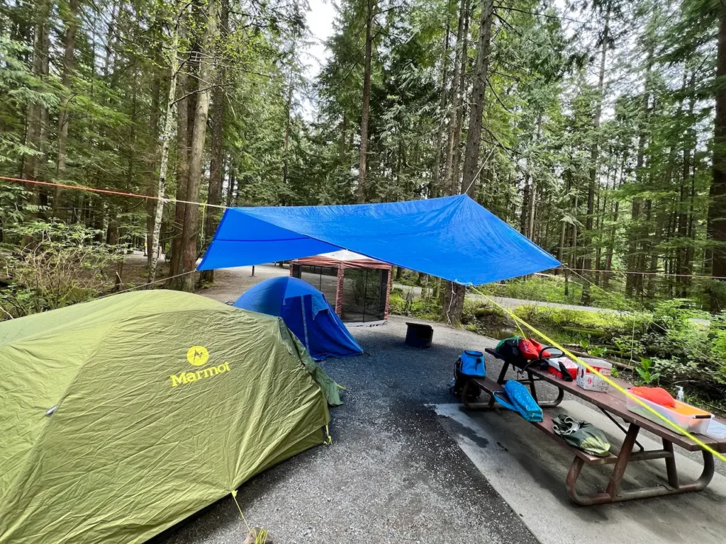 Camper Makes In Wet Weather